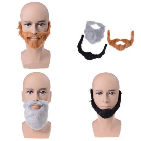 Jetting 1 Set Funny Costume Party Halloween Beard Facial Hair Disguise Black Mustache Party