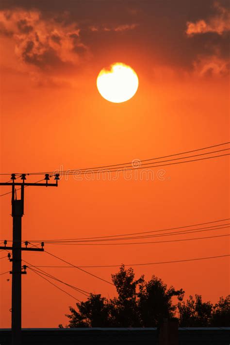 Red Bright Sunset Stock Photo Image Of Color Weather 99050030
