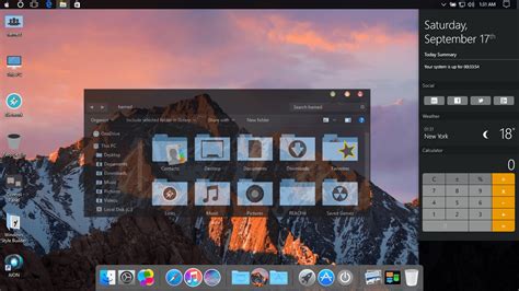 Macos Blackglass Skinpack For Win10 19h119h220h1 Skin Pack Theme