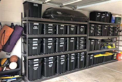 Garage Organization Totes Hdx 27 Gal Tough Storage Tote In Black