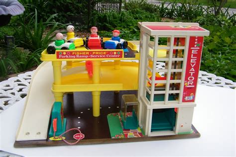 Vintage Fisher Price Garage With People And By Blessedbeyondbeelief