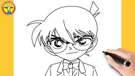 How To Draw Conan Edogawa Step By Step Detective Conan Easy Drawing