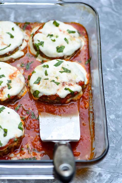 Baked Eggplant Parmesan Recipe And Video Valeries Kitchen