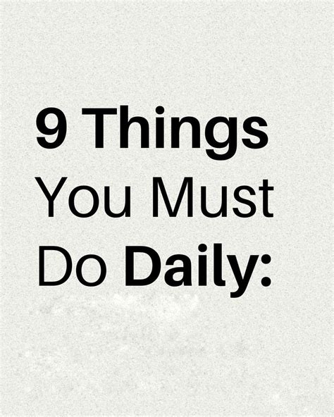 9 Things You Must Do Daily Thread From Deep Quotes Deepquoteshq