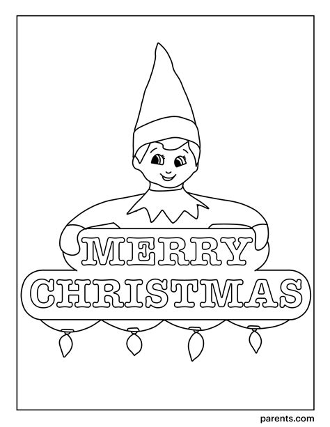 Elf On Shelf Coloring Pages