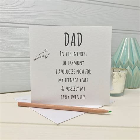 Funny Birthday Card For Dad Daddy Father Poem From Son From Daughter Funny Card Dad Birthday