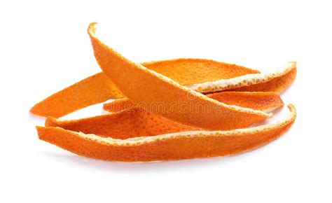 Dry Orange Fruit Peels On White Background Stock Image Image Of