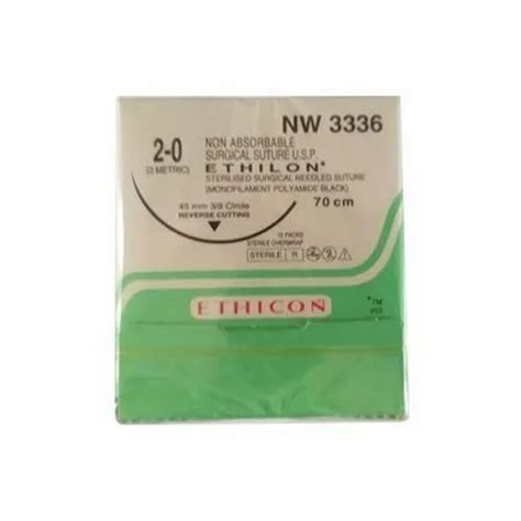 Black Nylon Ethilon 2 0 Nw 3336 Needle Suture At Rs 1050box Ethicon