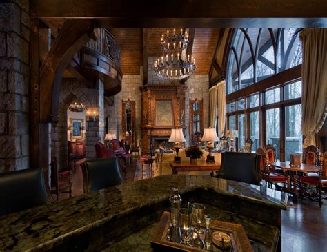Gothic Castle In The Blue Ridge Mountains Traditional Living Room