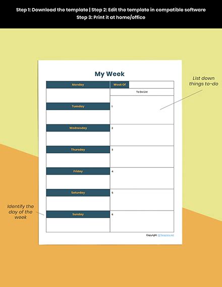 Free Printable Desk Planner Template Word Doc Apple Mac Pages