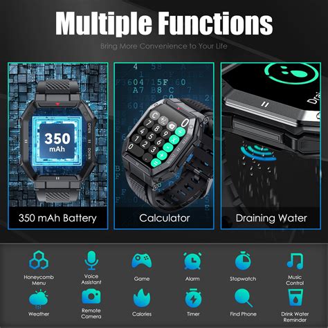 Smart Watch For Men 1 85” Large Screen Bluetooth Calling Activity Fitn Eigiis