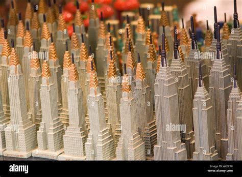 Small Souvenir Copies Of The Empire State Building And The Chrysler