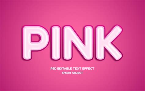 Premium Psd Pink Text Effect Style
