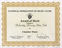 Club Achievement Awards and Certificates | Wednesday Morning Music Club