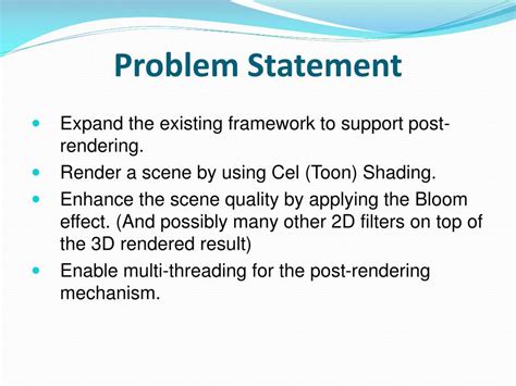 Ppt Post Rendering Cel Shading And Bloom Effect Powerpoint Presentation
