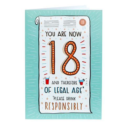 Buy Th Birthday Card Of Legal Age For Gbp Card Factory Uk