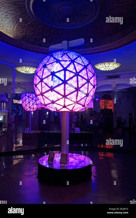 Centennial Ball Light Show At The Times Square Visitor Center Stock