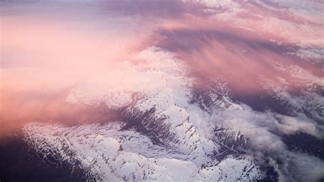Download Wallpaper 3840x2160 Mountains Clouds Peaks Pink 4k Uhd 169