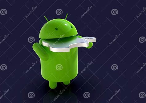 Android Vs Apple Ios Competition Symbol Logo Characters Editorial