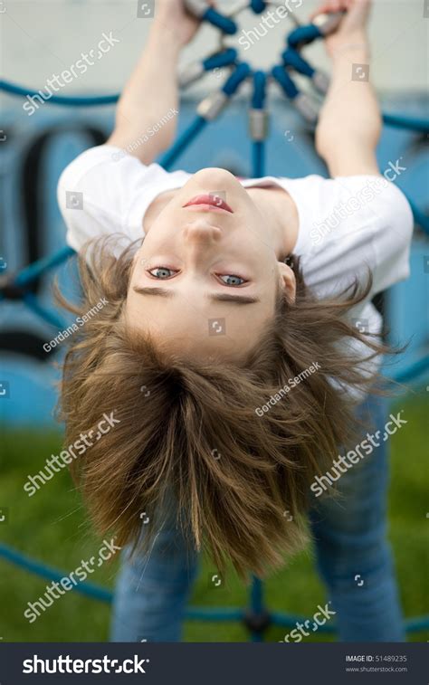 Teenage Girl On Playground Stock Photo 51489235 Shutterstock