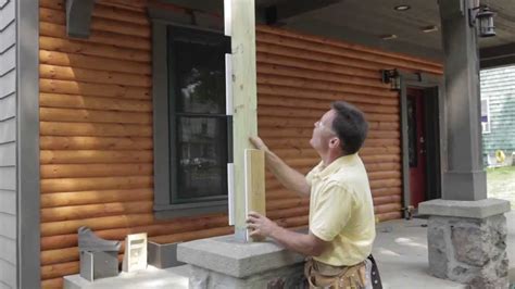 Durable pvc will not rot, chip or flake. Fypon Column Wrap Installation Part 1 | Porch post wraps ...