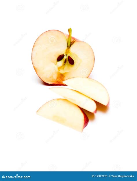 Red Apple And Slices Stock Image Image Of Food Healthy 12322251