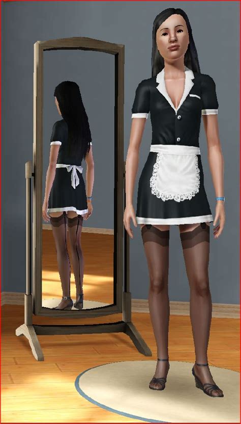 Mod The Sims French Maid Cas And Default Replacement