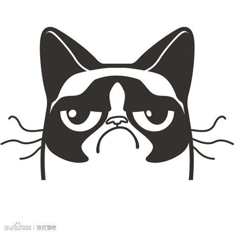 Grumpy Cat Face Clipart Black And White