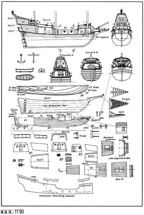 Model Ship Building Plans And Blueprints