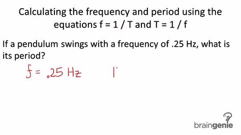 Physics 4135 Calculating The Frequency And Period Using The