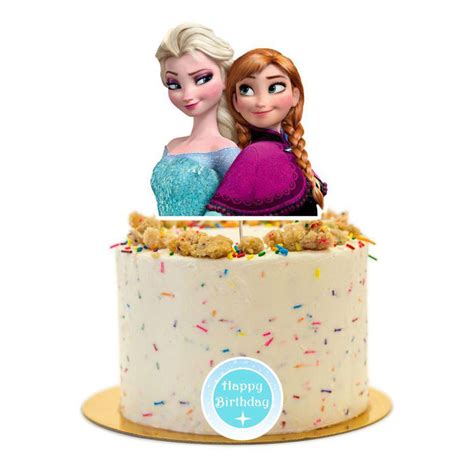 Frozen Birthday Cake Topper Anna And Elsa