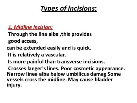 Types Of Incisions Assist Prof Dr Alaa Jamel