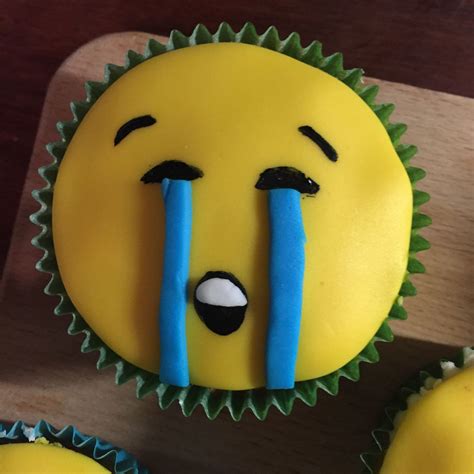 Crying Emoji Cupcake Emoji Cupcakes Cooking And Baking Crying Emoji