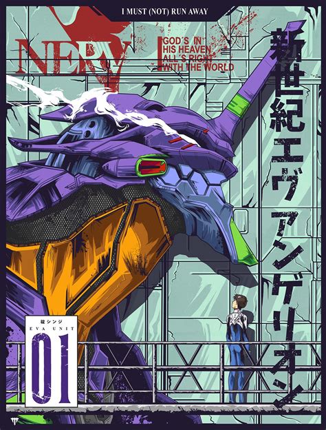 Evangelion Poster Eva 01 Por Jhonycaballero Dibujando En 2020