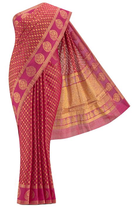 Buy Red Banarasi Silk Cotton Saree Online Women Sarees At Best Price Nalli
