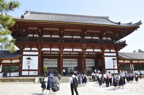 Nara 13th May Gate Entrance To Todai Ji Temple From Nara Park Complex