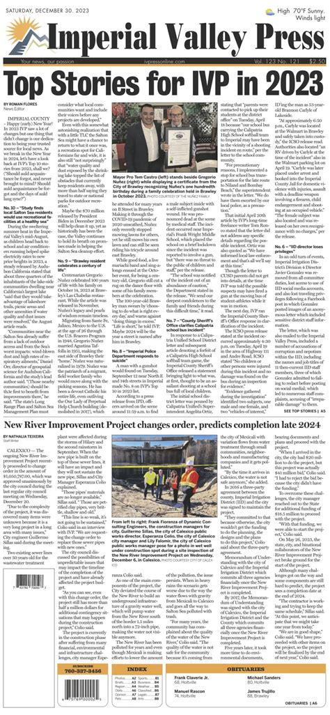Imperial Valley Press Obits
