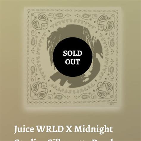 Midnight Studios Juice Wrld X Midnight Studios Silhouette Bandana Cream