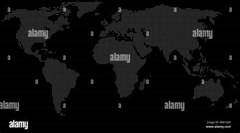 Puntos del mapa mundial Ilustración vectorial Plantilla para tu diseño Imagen Vector de stock