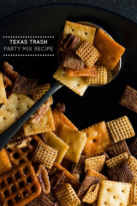 The main ingredients that make up texas trash are a crunchy mix of chex cereal, chips, crackers, and pretzels. Texas Trash Recipe Chex / Christmas White Chocolate Trash Snack Mix Dinner Then Dessert / 3 cups ...