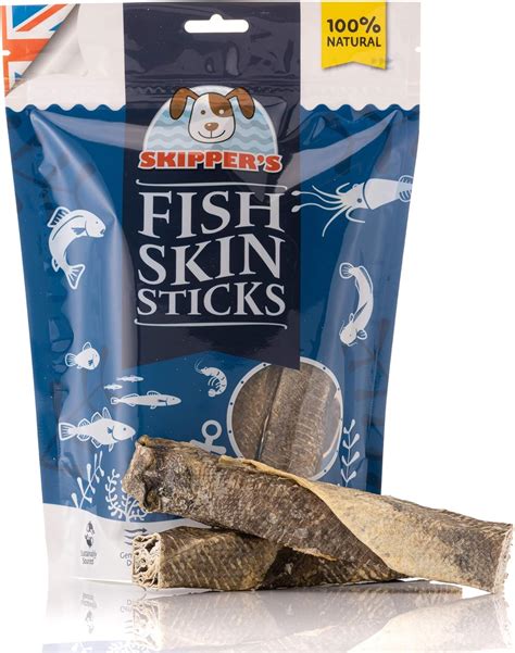 Skippers Fish Skin Dental Sticks 250gm Handmade And Air Dried Long