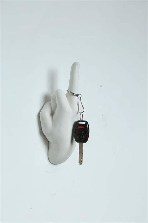 White Middle Finger Fuck You Off Sign Hand Sculpture Statue Etsy