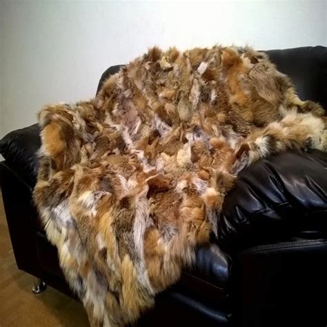 Buy Natural Real Fur Rug Fox Fur Blanket Floor