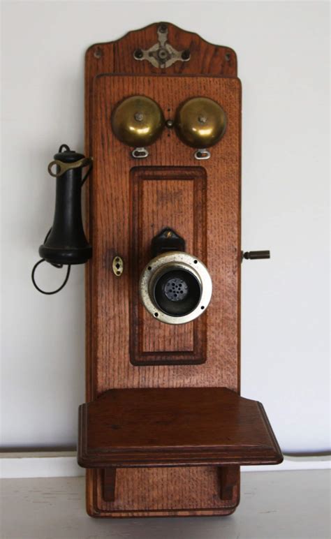 Antique Telephone Oak Crank Wall Phone The Stromberg Carlson Etsy