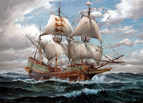 16th Century Galleon Sailing Ships Ship Paintings Tall Ships Art