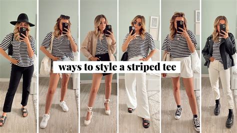 6 ways to style a striped tee summer outfit ideas jessmsheppard youtube