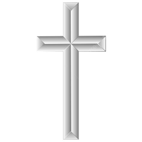 Christian Cross Vector Png Images Silver 3d Christian Cross Signs 3d