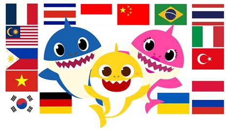 Baby Shark In Different Languages Meme Youtube