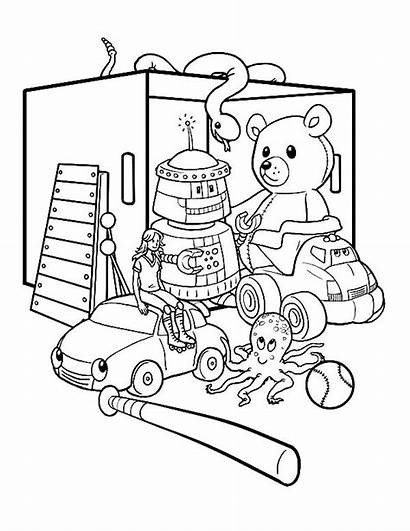 Coloring Toys Pages Box Toy Getcolorings