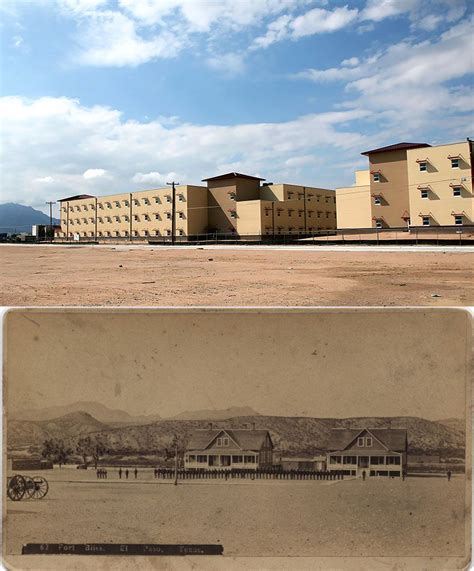 Fort Bliss Barracks In El Paso Texas Now And Then Building